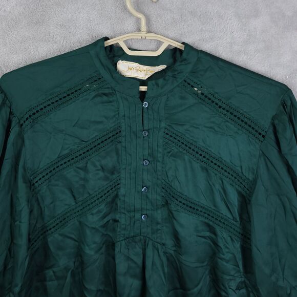 Jen’s Pirate Booty Stevie Top Tunic Sz M Cottagecore Long Balloon Sleeve Peasant - Picture 3 of 14